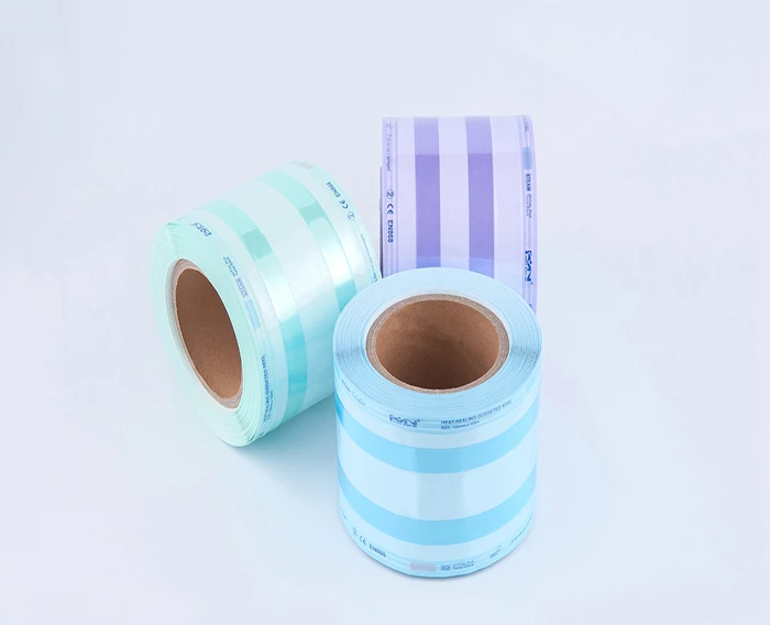 Medical Sterilization flat Pouch Roll Autoclave Sterile CE Certificate for Disinfecting Tools Packaging