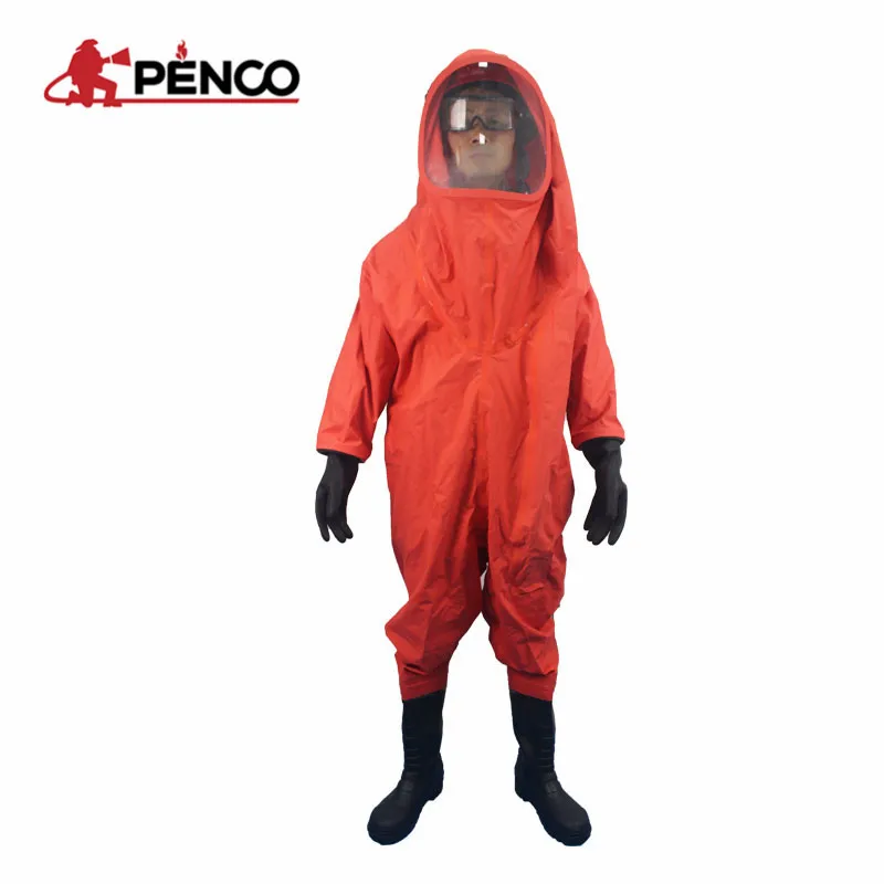 totally enclosed high quality chemical rubber protective suits