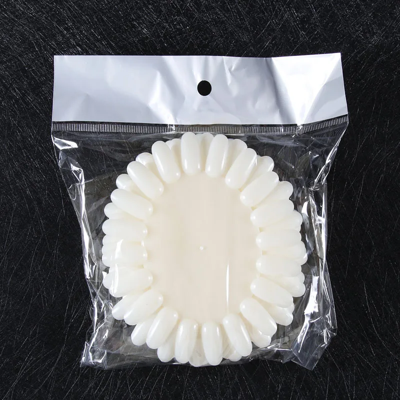 10pcs Oval Nail Art Display Transparent Natural Polish Color Chart