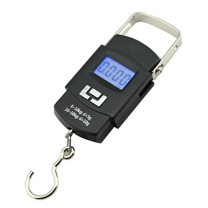 
50kg 10 g portable hang luggage scale 
