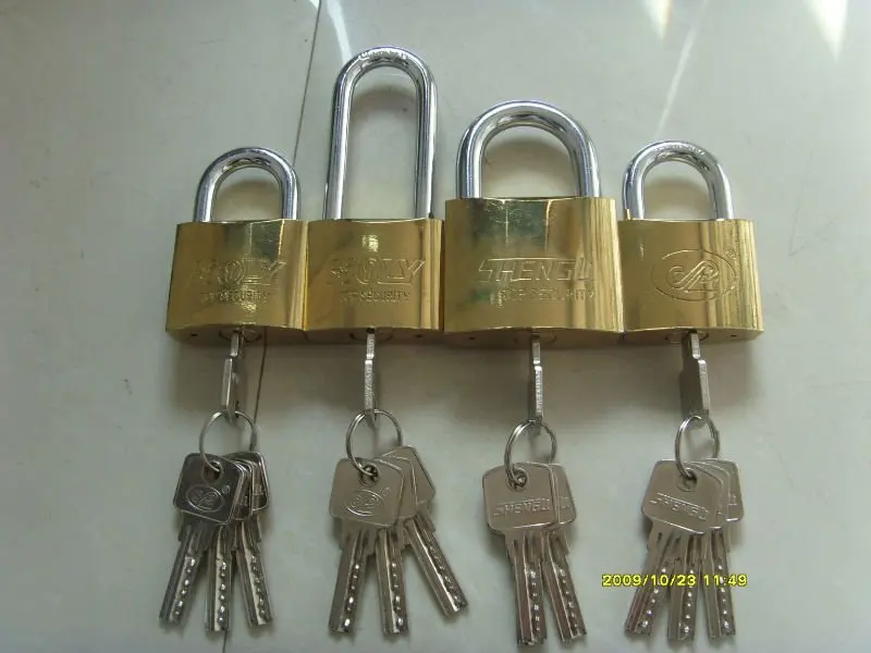 Cheap and Popular Mid-heavy Duty Gold Plated/Nickel Plated/Chrome Plated Arc Type Padlock