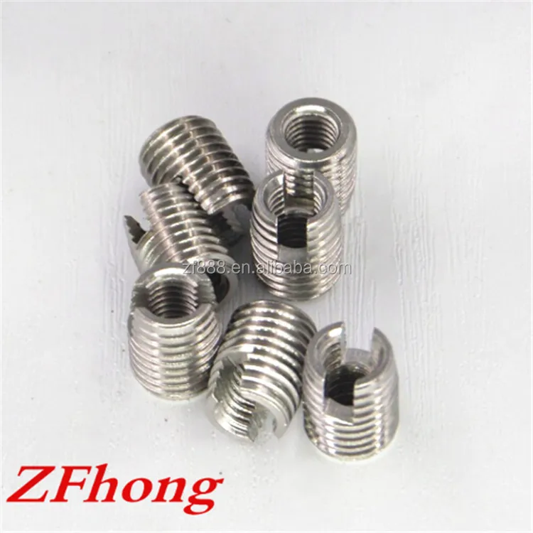 stainless steel 302 type slotted self tapping thread insert m2 m2.5 m3 m4 m5 m6 m8 m10