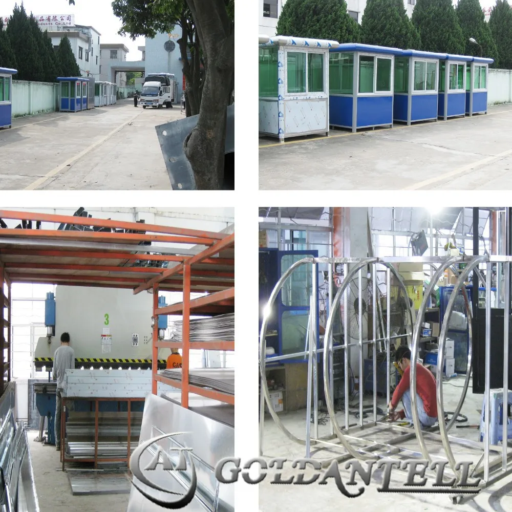 Low cost security guard house parking lot barrier security guard box & parking lot management system & sentry box