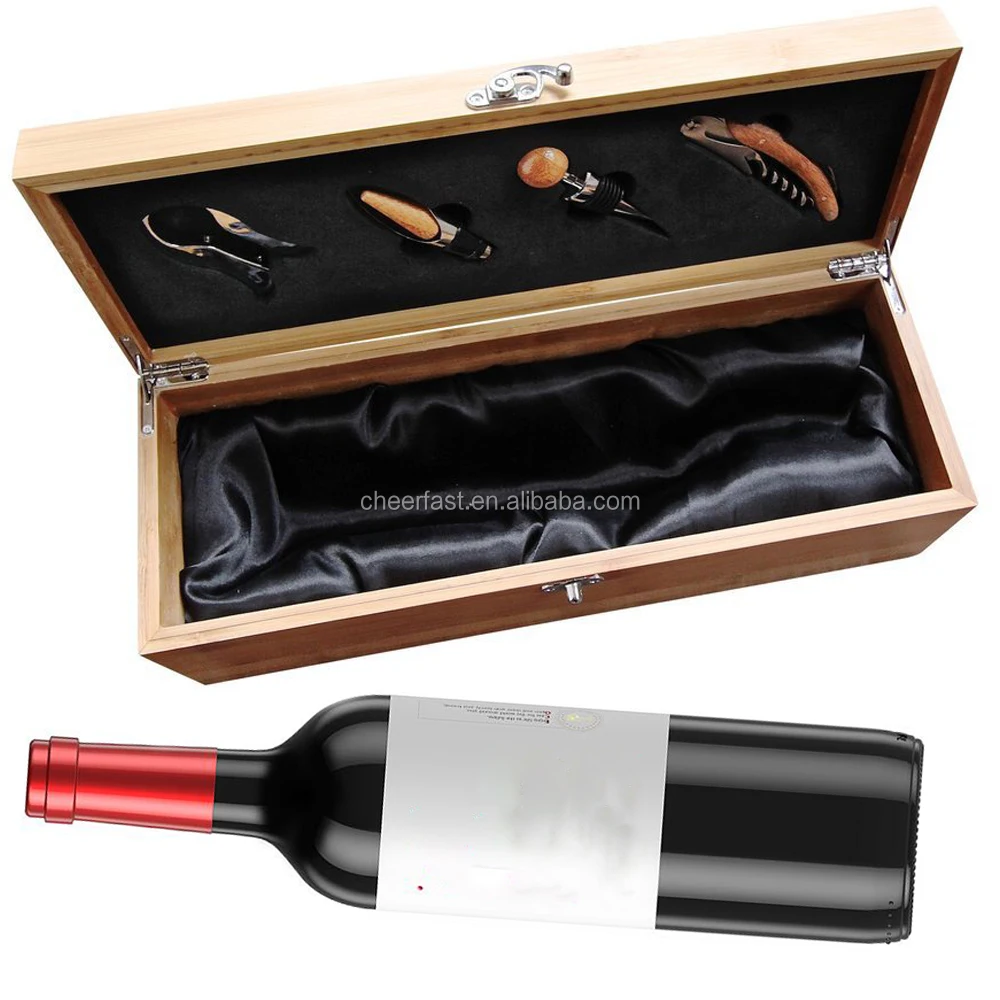 Рождественские лучшие подарки Бамбуковая деревянная коробка для вина упаковка