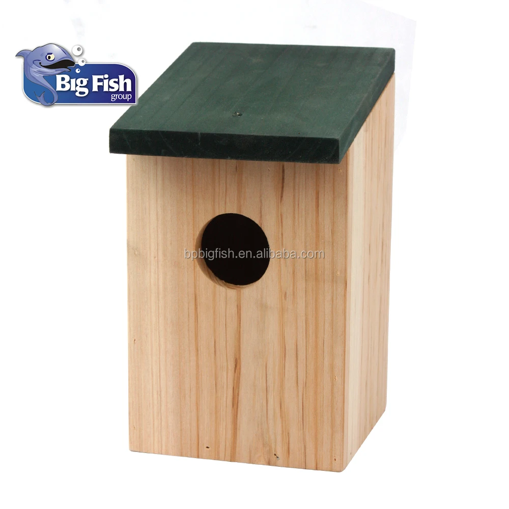 
FIR WOODEN NESTING NEST BOX BIRD HOUSE SMALL BIRDS BLUE TIT ROBIN SPARROW 