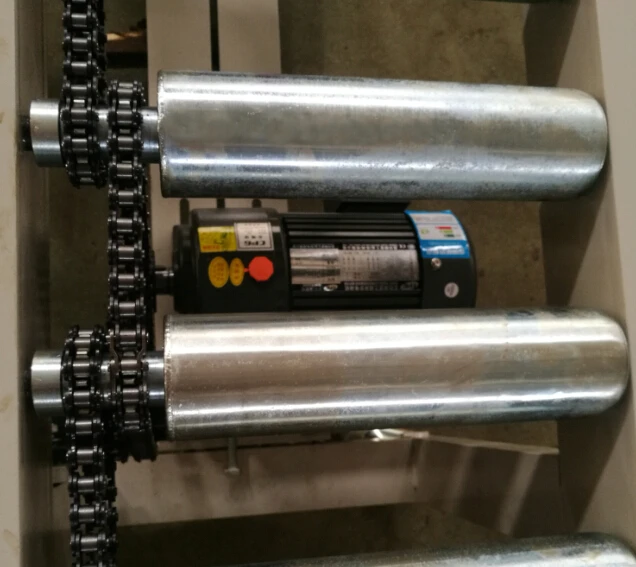 JS Double chains driving roller conveyer, Power roller conveyor