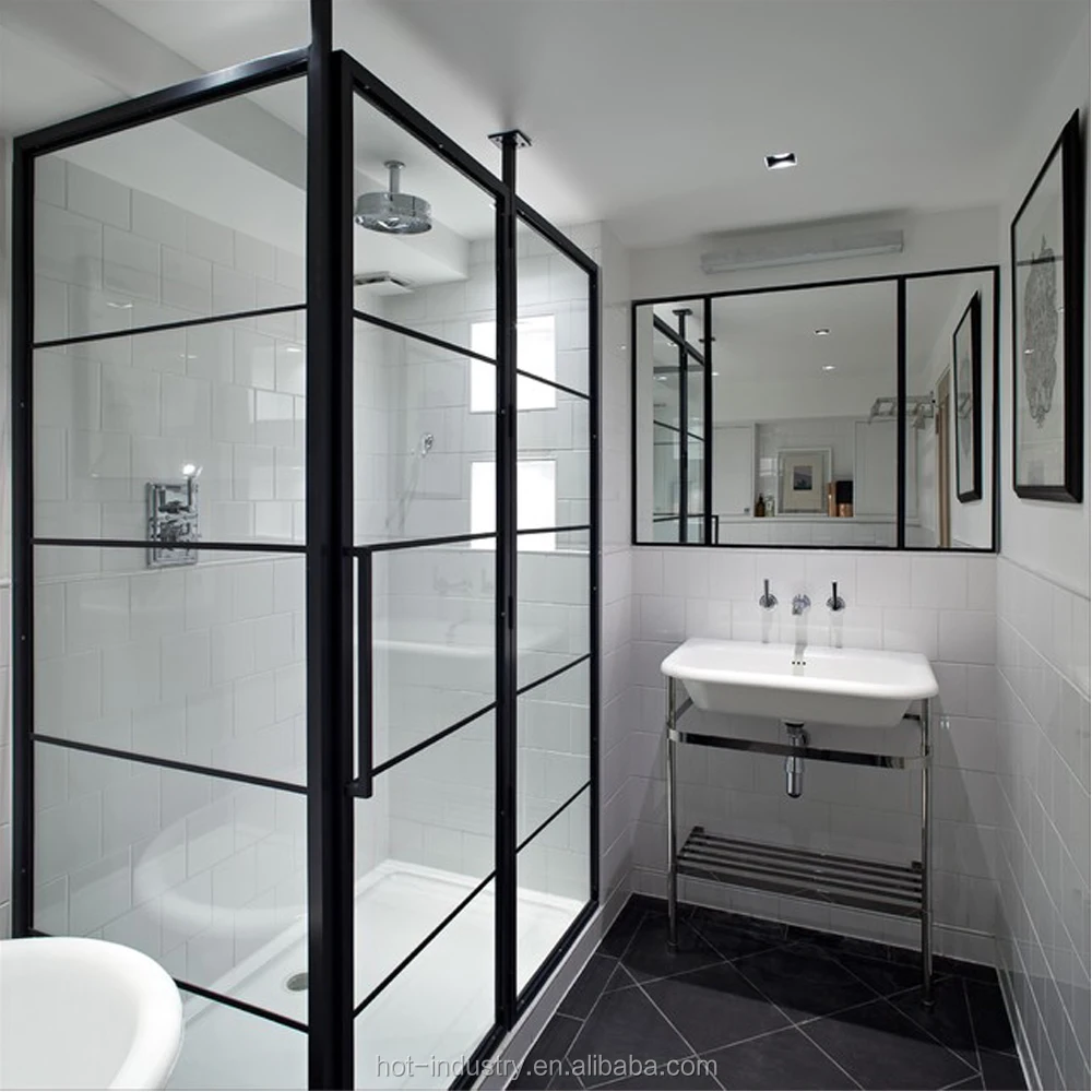 Wrought Iron windows and Doors Swing Open Style Simple Steel Window Grill Design for House