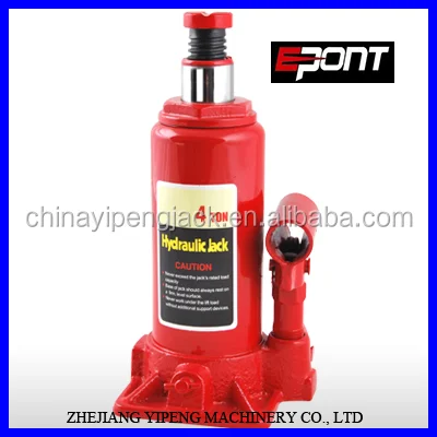 Garage Tool Durable Heavy Duty Red 4-Ton Hydraulic Bottle Jack