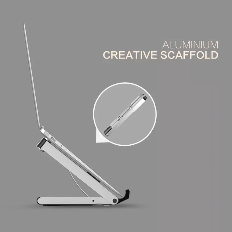 Multi-Function Metal Portable Folding Laptop Stand for PC/phone/Notebook