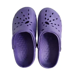 Woman  plastic clog shoe button