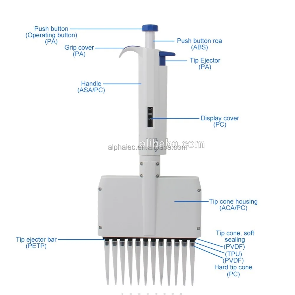 High quality Dragon lab multichannel pipette for laboratory pipette