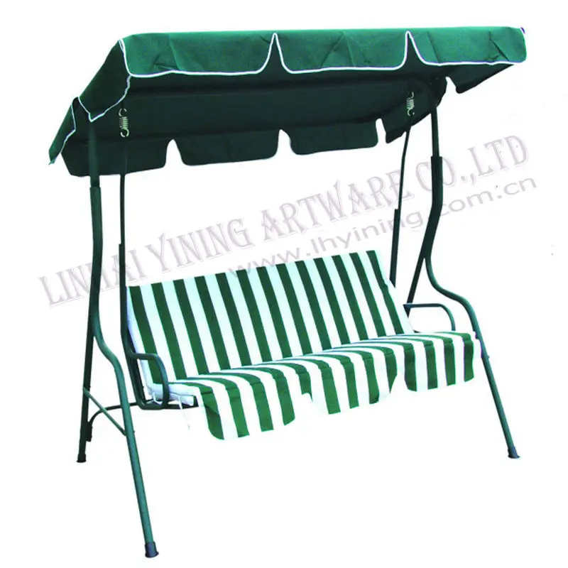 
3 person swing with canopy and cushion,3 seat patio indoor swings for living room for garden use 