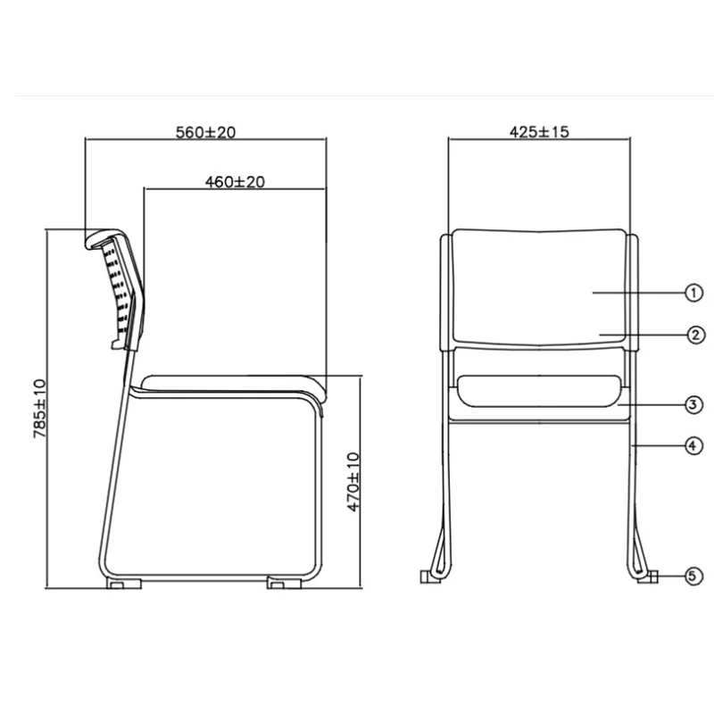 Hot Sales Modern Plastic Chair Stackable Conference Training Chair  for College Student