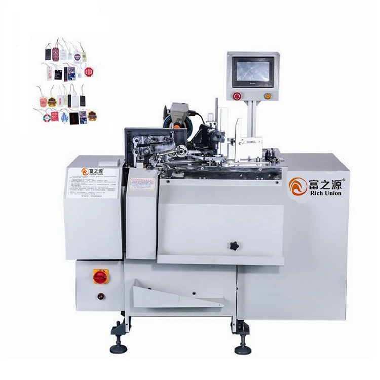 Hot sale High speed Hangtag cool cutting automatic string threader label tag stringing machine for sale