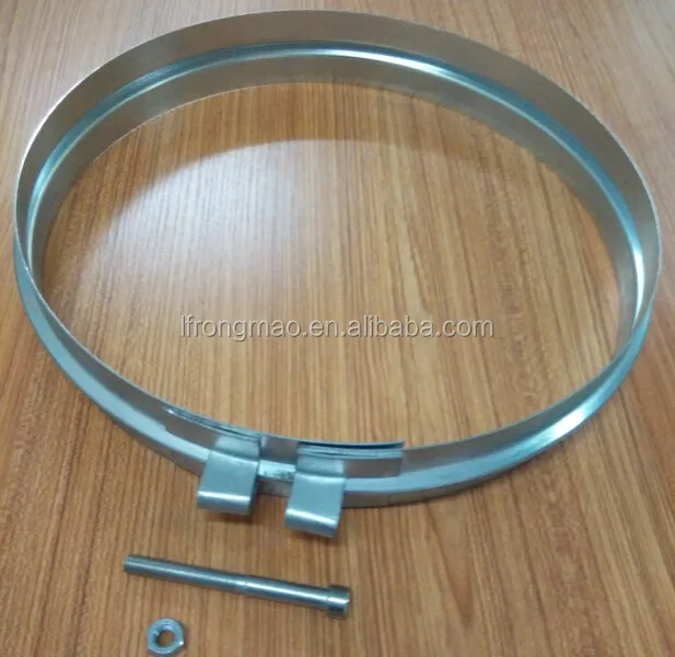 Galvanized rapid lock ring clamp pipe clamp for duct system