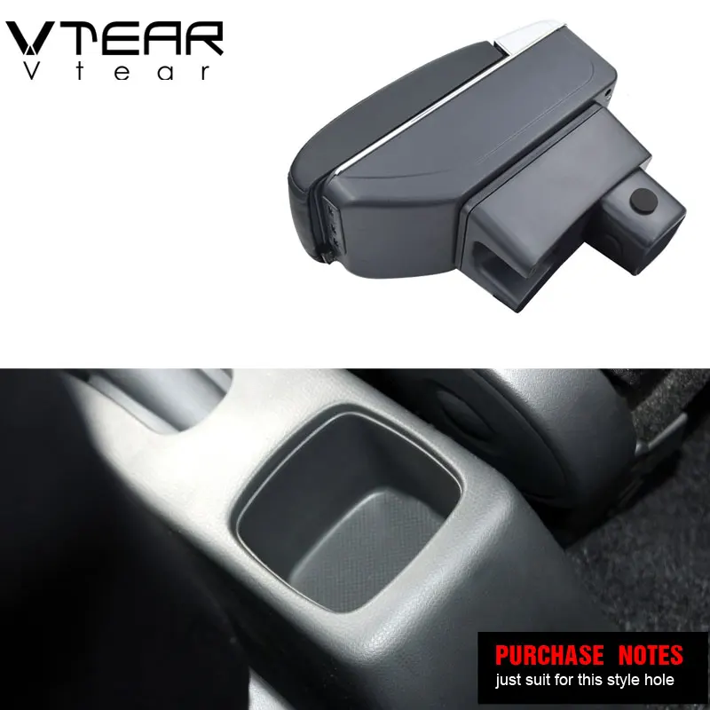 Vtear Swift Armrest USB Charging Heighten Double Layer Storage Box Central Store Content Arm Rest Accessories 08-17 for Suzuki