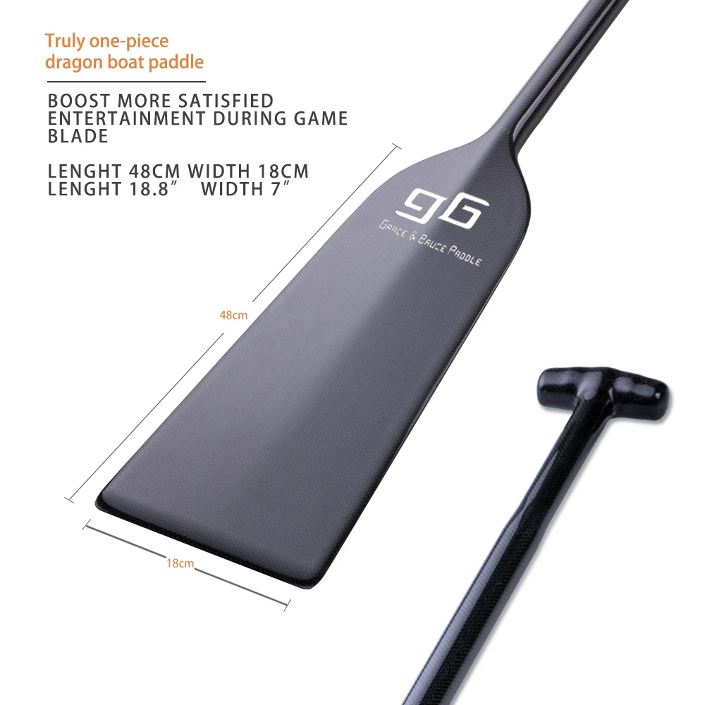 IDBF approved carbon fiber durable dragon boat paddle with deep dihedral