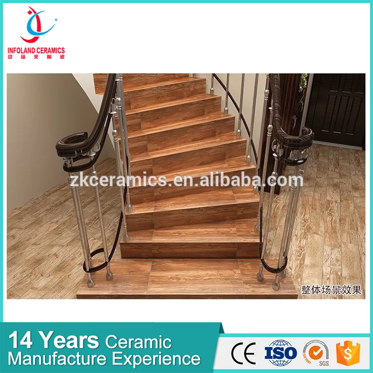 Wood Ceramic Stair Glaze Tile for Sublimation Print