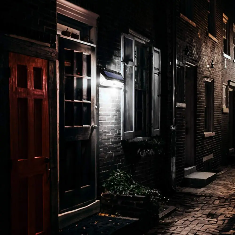 Solar Lights Motion Sensor 188 LED 1000 Lumens Outdoor Sensor Light Weatherproof Triple Dual Head Outdoor