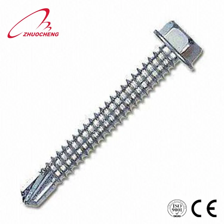 Mexico hot sale stainless steel hex self drilling teks screws DIN7504K with washer PVC EPDM