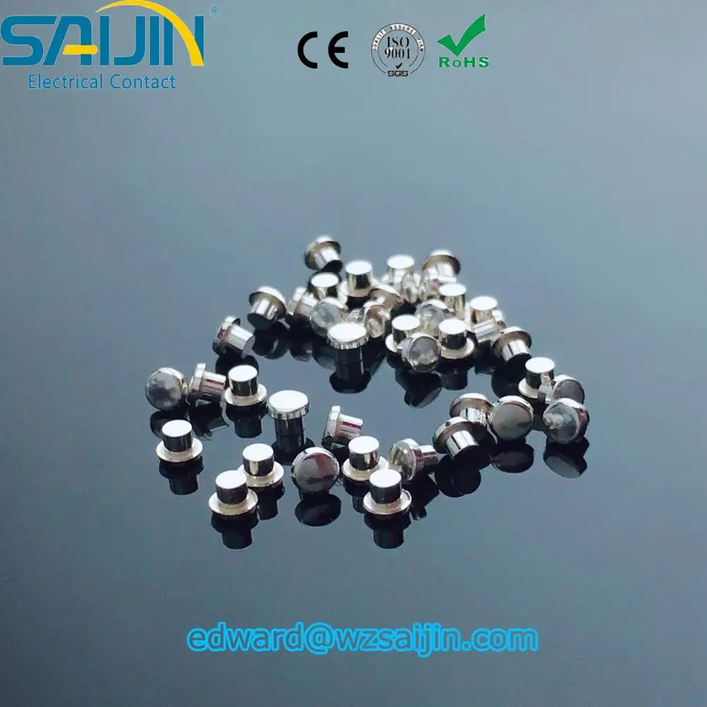 AgCdO Электрические серебряные контактные покрытия заклепки