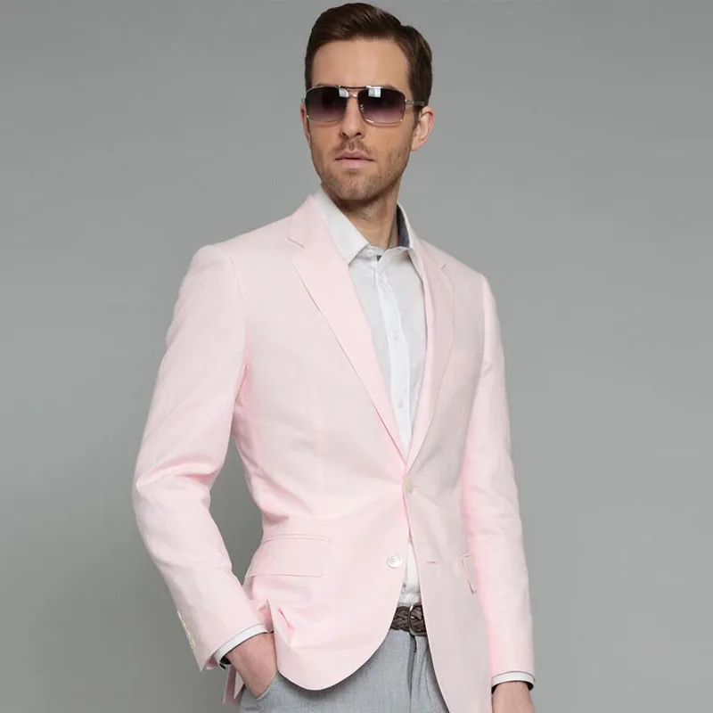 Hot selling excellent pink wool men slim jacket appearing personal charm for supplying bulk order