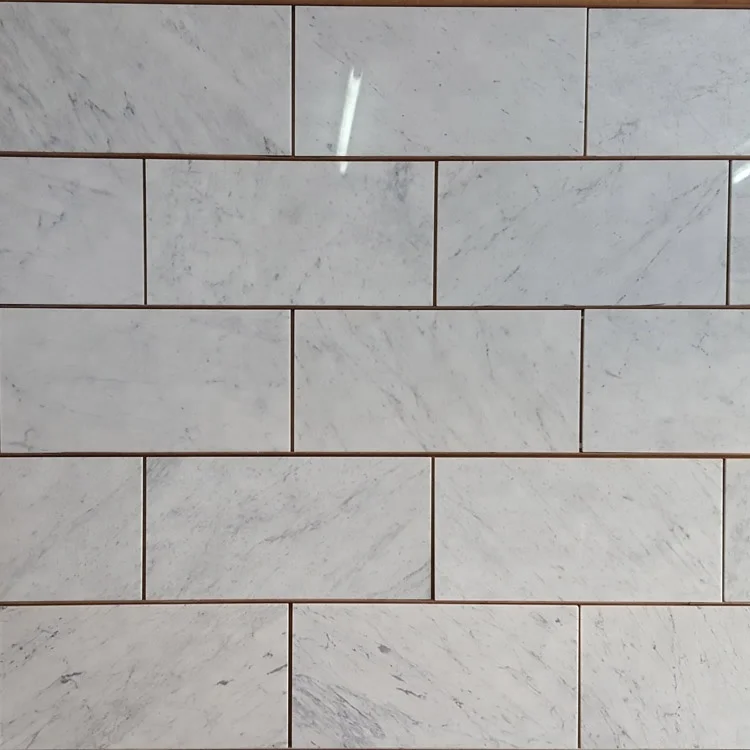 Italian Bianco White Carrara Marble Floor Tiles ultra Thin Marble Stone Veneer