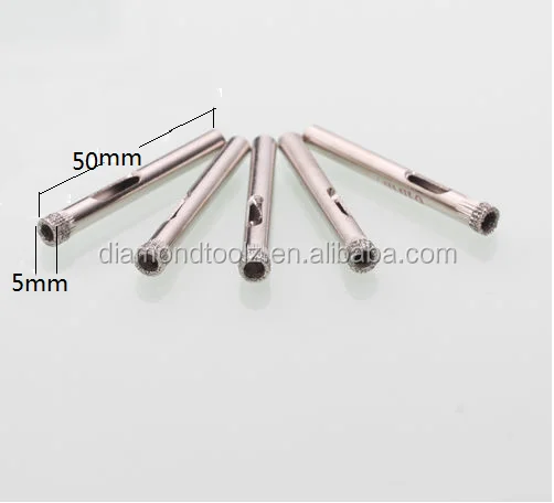 Diamond hole drill bit core drill bit with diamond tip for glass drilling