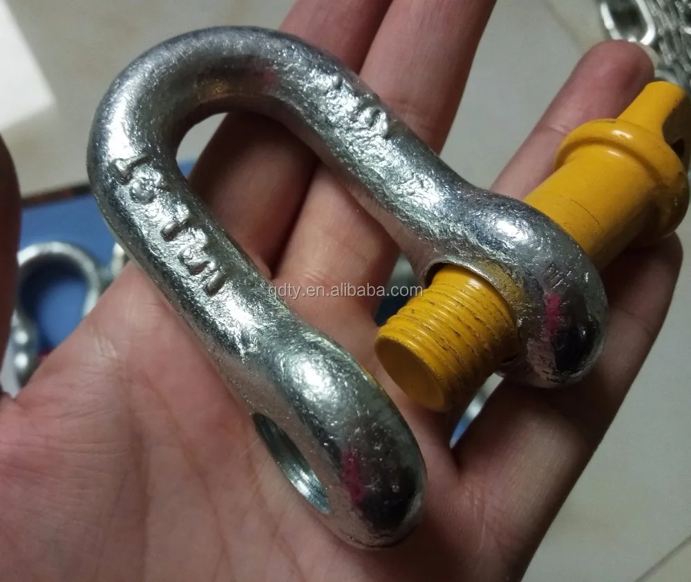 U.S type  drop forged Straight Shackle U type Shackle G-210 Lifting D shckle Chain shackle
