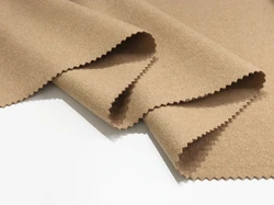 Camel woolen woven wool melton fabric for women coat