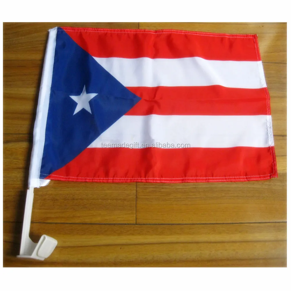Cheap Wholesale Puerto Rico Car Flag Small Puerto Rican Mini Banner flag
