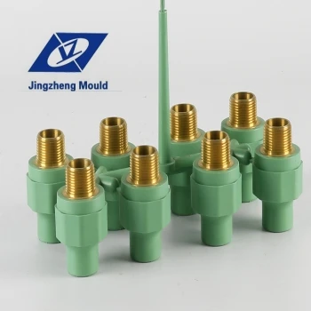 Пользовательский пластиковый фитинг для труб с латунными деталями, фитинговая форма