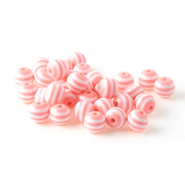 6mm,8mm,10mm,20mm  Mixed Color Round Shape Ball Resin Stripe Beads For jewelry Findings DIY Bracelet Accessory Handcraft