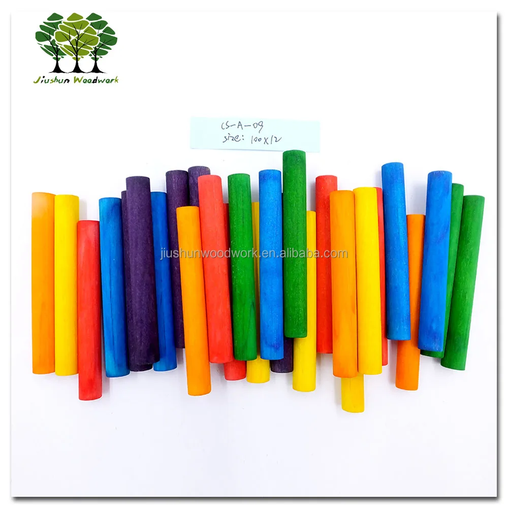 wholesale round wooden colored craft stick