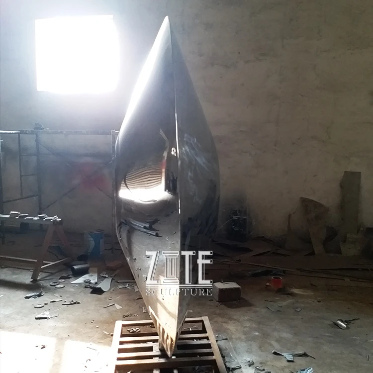 Outdoor Garden High Polished Mirror Stainless Steel Decorative Sculpture