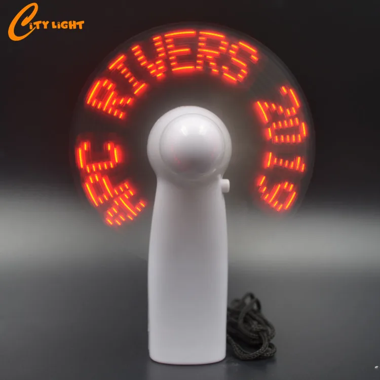 Mini Portable Programmable message Led Display Handheld Electric Fan fan led