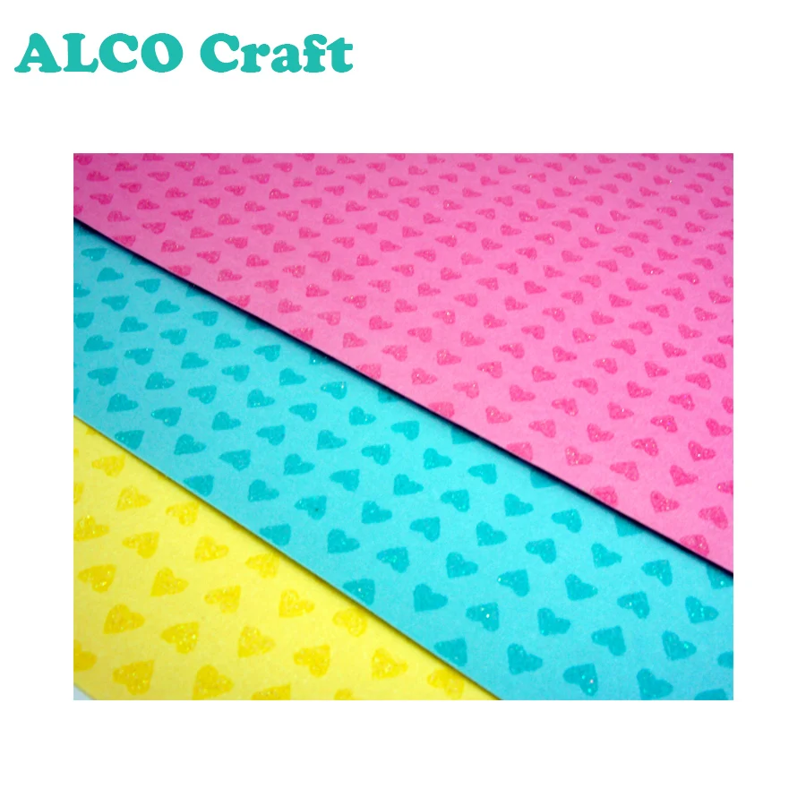 
4x6 inch colour textured glitter cardstock paper for decoration 