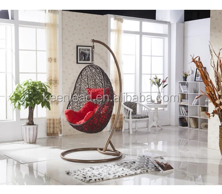 
Modern PE wicker/rattan outdoor garden hanging egg chair 