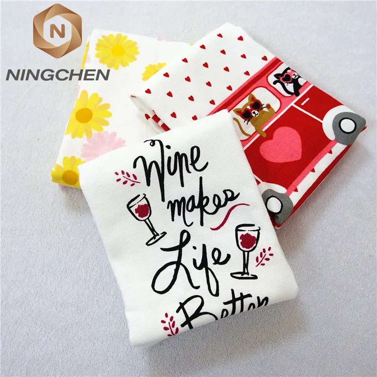 
Factory bulk wholesale Hot sale custom print kitchen tea towels 