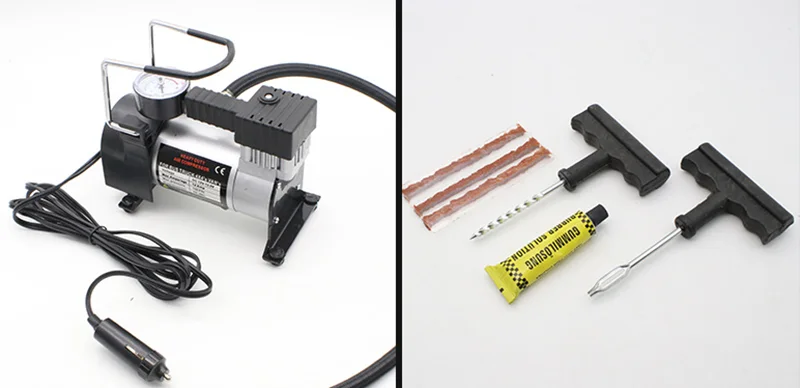 Car Tyre air Pump, Automobile Tyre Inflating Inflator, Vehicle Inflator Pump Car Tire Repair Kit
