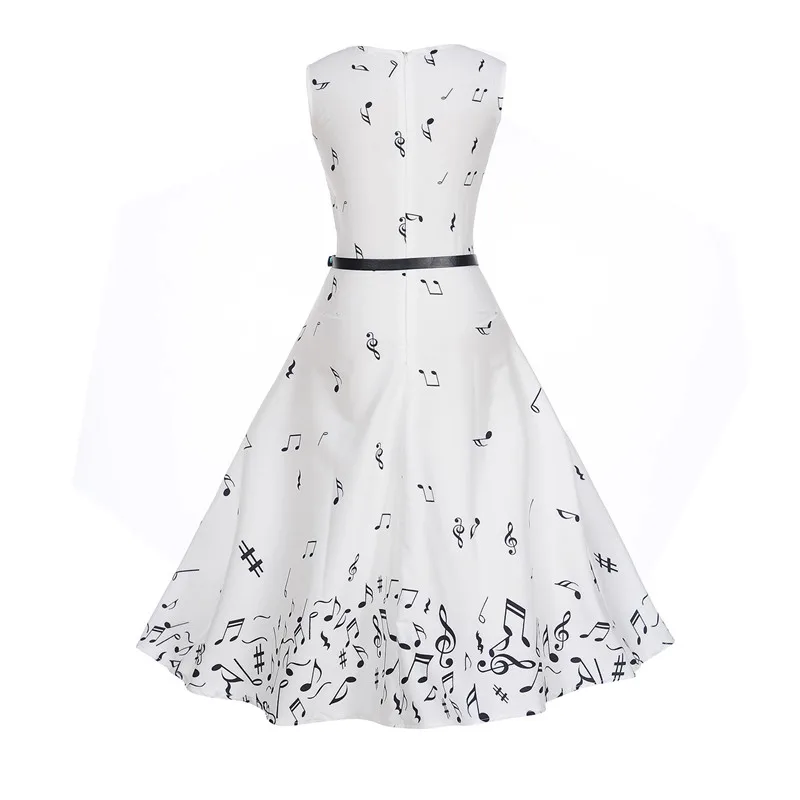 Wholesale Graceful custom pattern note petal Sleeveless ruffle ladies dress with waistband