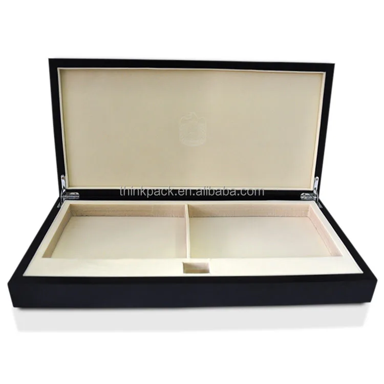 Custom Wooden Jewelry Box Black Spray Paint organizer Box High-end Gift Box
