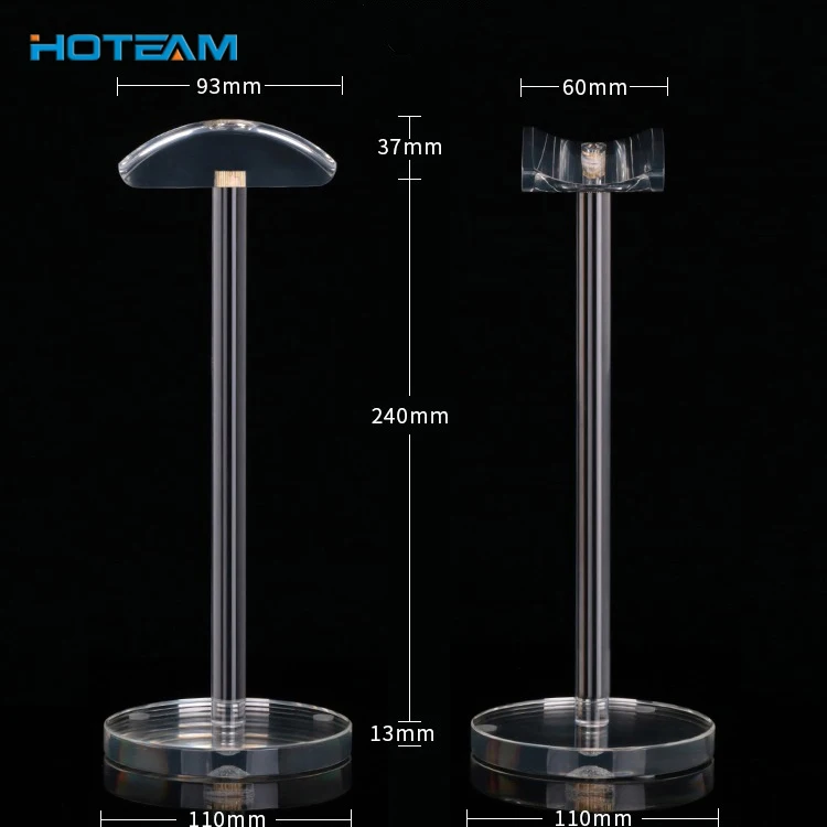 New Arrival Universal Acrylic Earphone Headset Hanger Holder Headphone Desk Display Stand