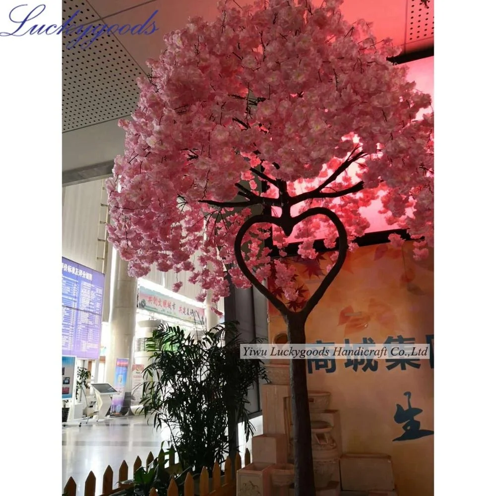 LG20190617-1 Wedding flower arch backdrop Elegant pink peach blossom flower tree backdrop wholesale