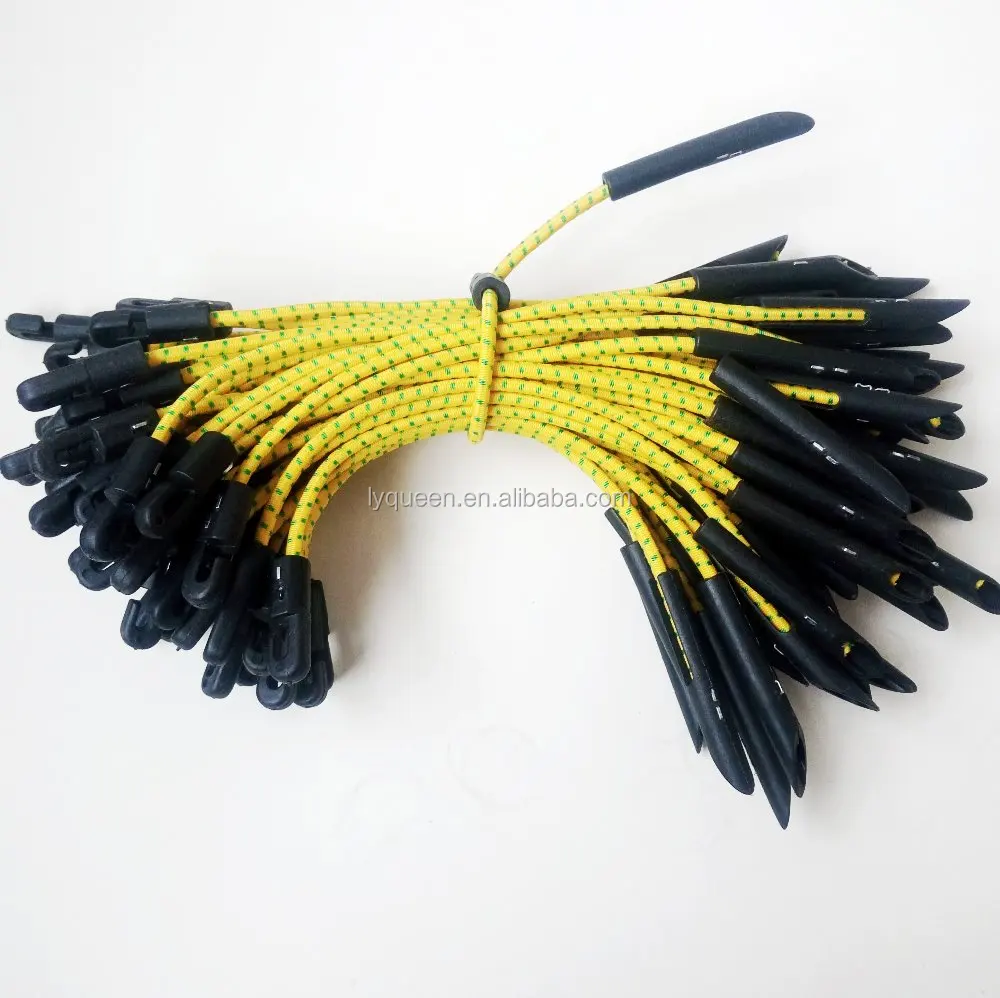 Latex thread elastic bungee toggle ties for scaffolding sheeting