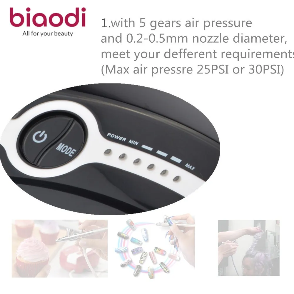 Профессиональный Горячий гвоздь временная татуировка торт декорирование воздушная щетка компрессор комплект с аэрографом