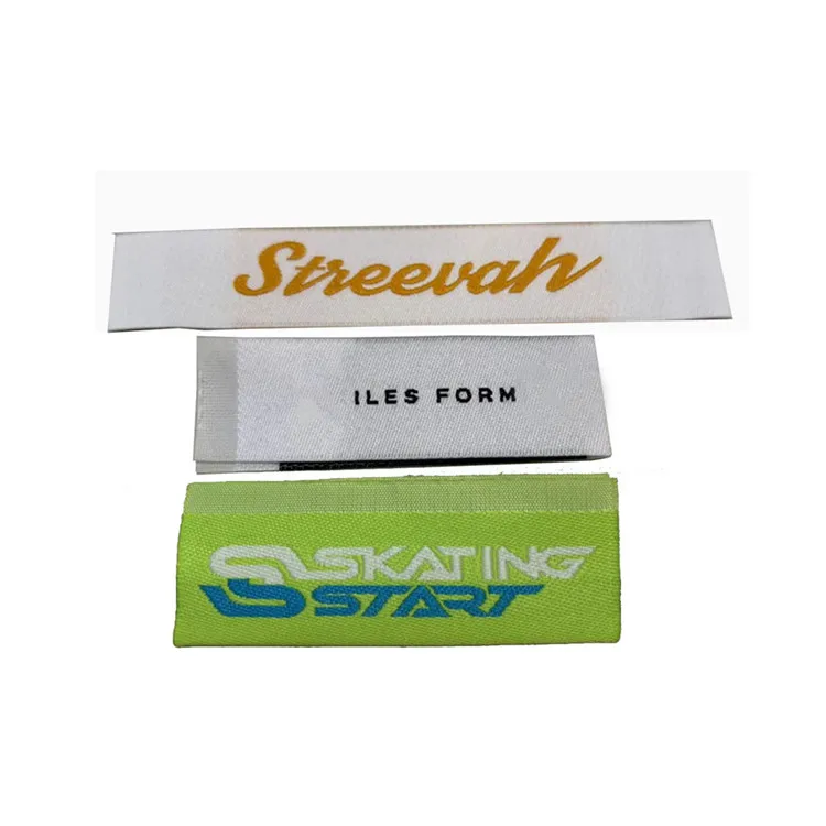 
Custom Sewing Garment Labels Clothing Tags And Clothing Labels Center Fold Woven Label for Clothes 