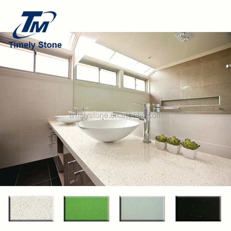 
Speckle White Color Artificial Vanity Tops Quartz Stone 