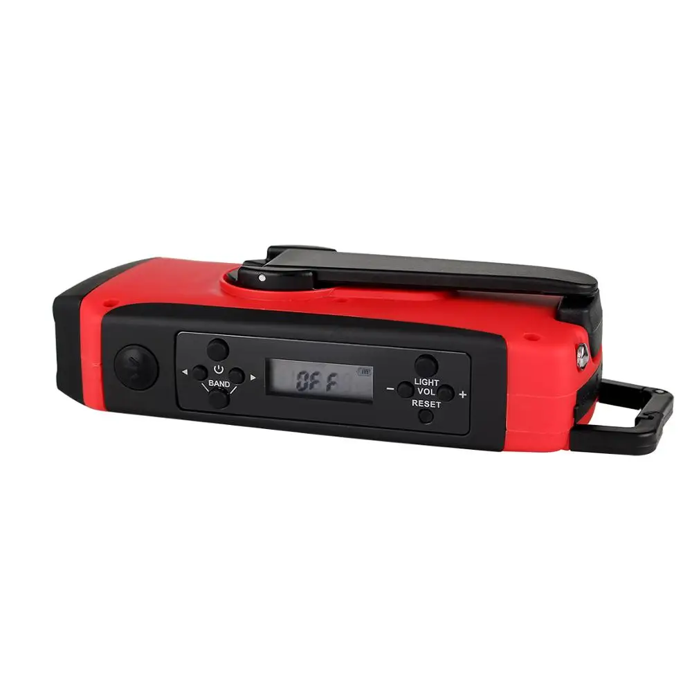 Digital Emergency Solar Hand Crank FM/AM/NOAA Weather Radio with LED Flashlight & Phone Charger & Screen