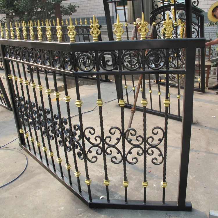 Bespoke Wrought iron garden steel grills metal fence design for project